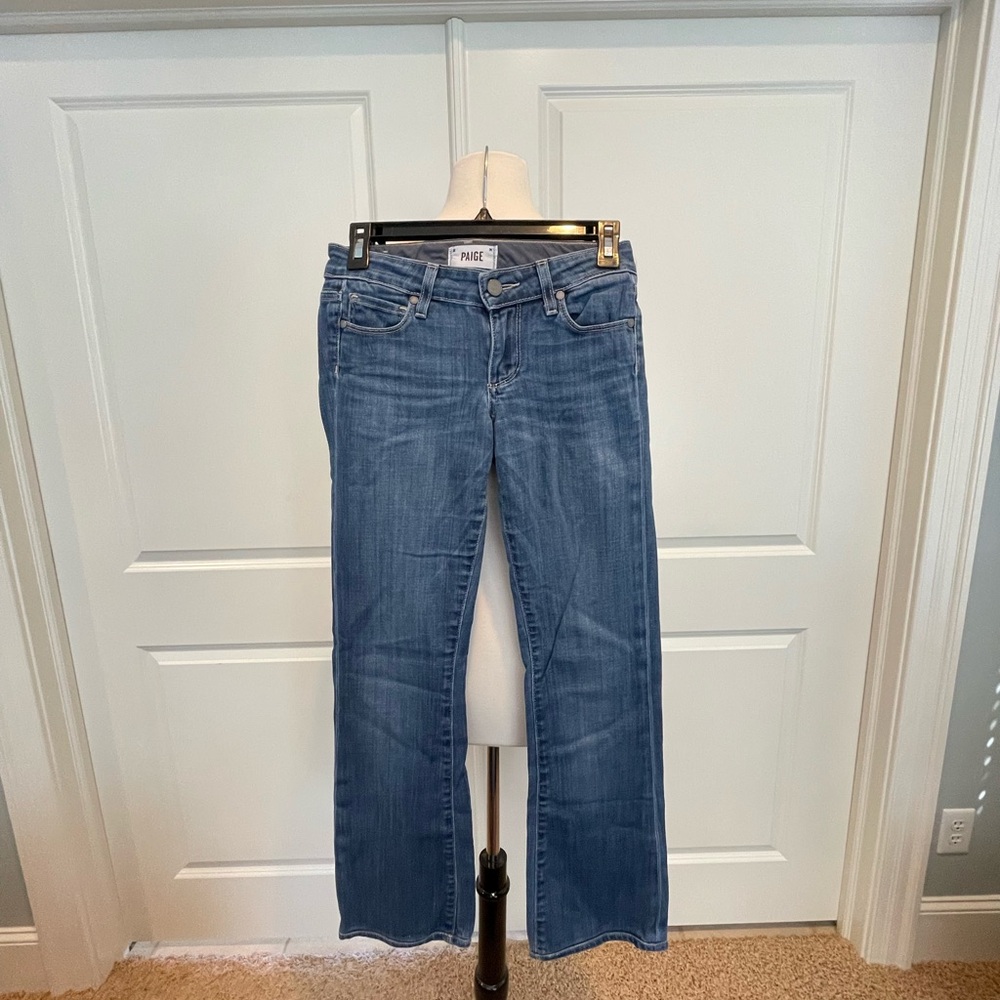 PAIGE Medium Blue Flare Jeans